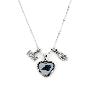Carolina Panthers Necklace Charmed Sport Love Football - Aminco
