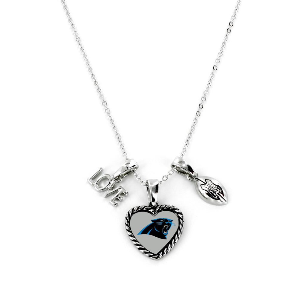 Carolina Panthers Necklace Charmed Sport Love Football - Aminco