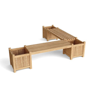 Planter Bench (2 bench + 3 planter box) - Anderson Teak