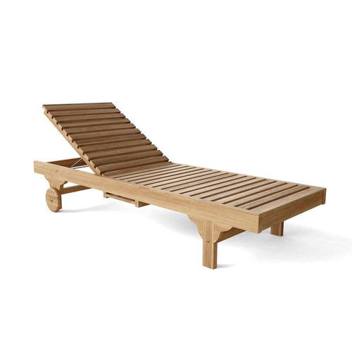 Capri Sun Lounger Adjusted Back & Side Tray - Anderson Teak