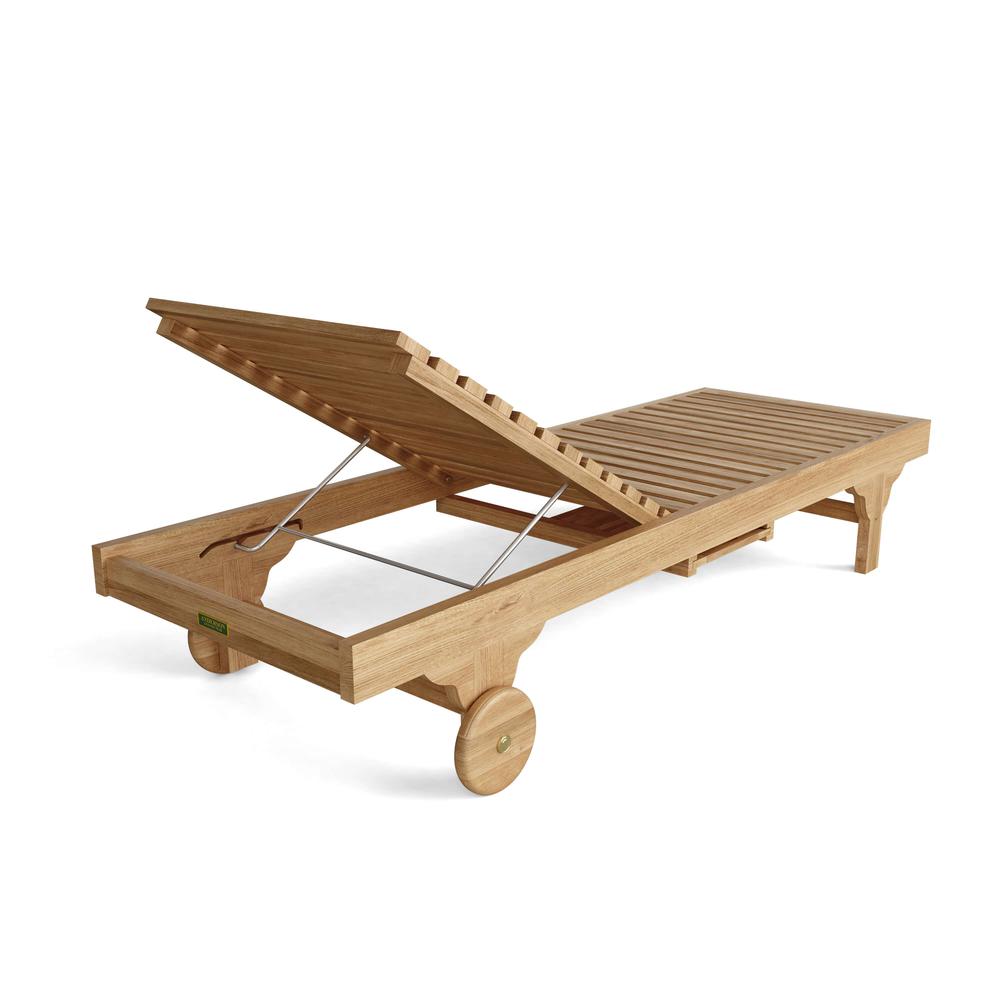 Capri Sun Lounger Adjusted Back & Side Tray - Anderson Teak