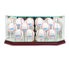 Octagon 12 Baseball Display Case with Cherry Moulding