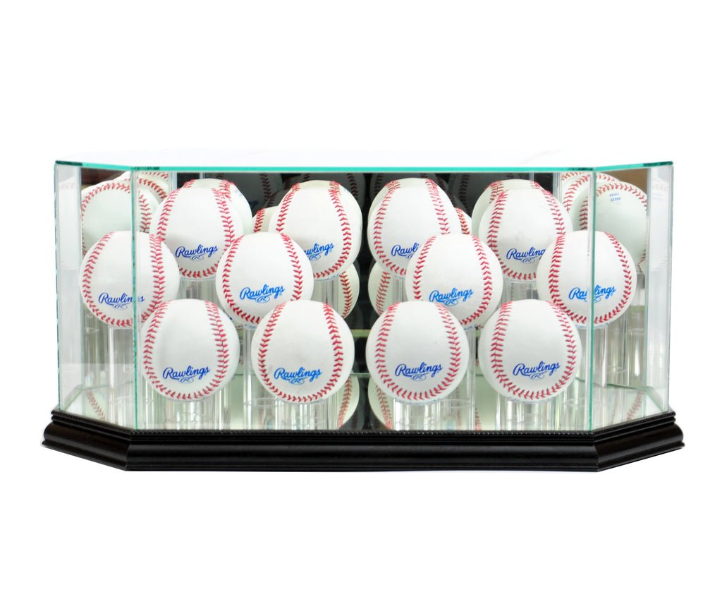 Octagon 12 Baseball Display Case with Black Moulding