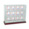 12 Baseball Upright Display Case with Cherry Moulding