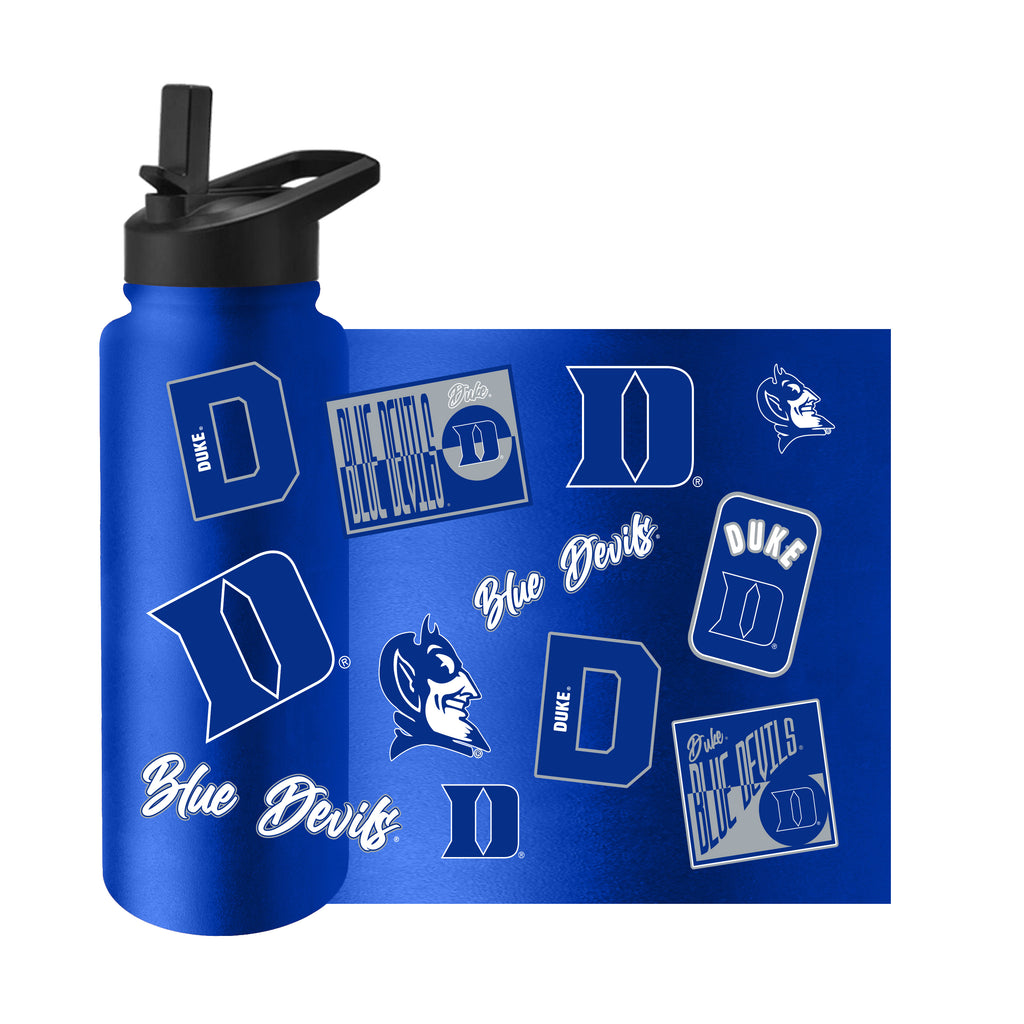 Duke Blue Devils Quencher Bottle 34oz Stainless Steel Dreamweave - Logo Brands