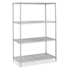 5294GR Industrial Wire Shelving - 48.0'' x 24.0'' x 72.0'' - 4 x Shelf(ves) - Metallic Gray - Safco