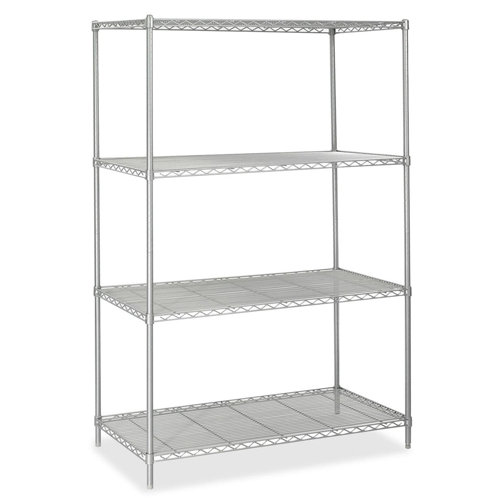 5294GR Industrial Wire Shelving - 48.0'' x 24.0'' x 72.0'' - 4 x Shelf(ves) - Metallic Gray - Safco