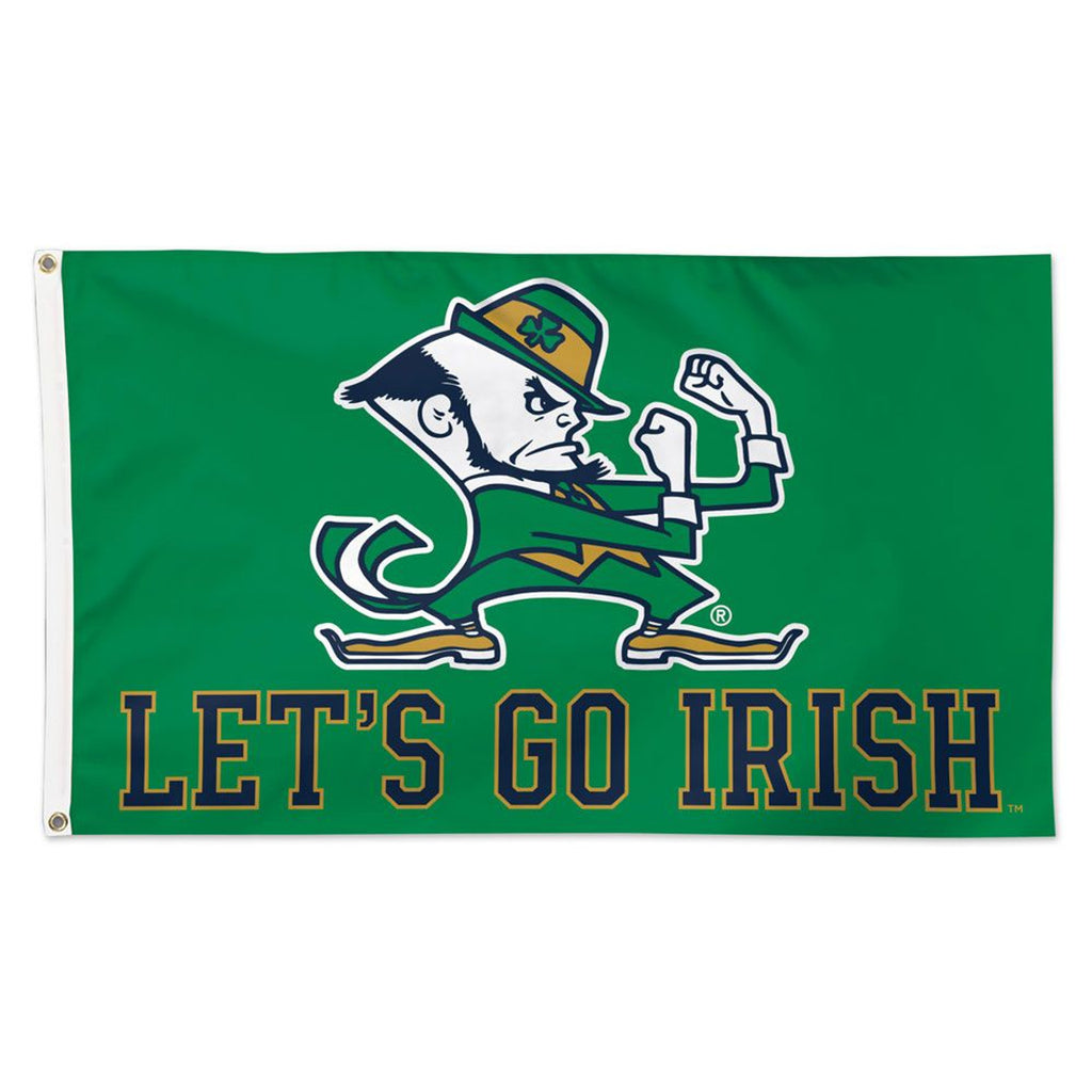 Notre Dame Fighting Irish Flag 3x5 Deluxe Style Leprchaun Design - WinCraft