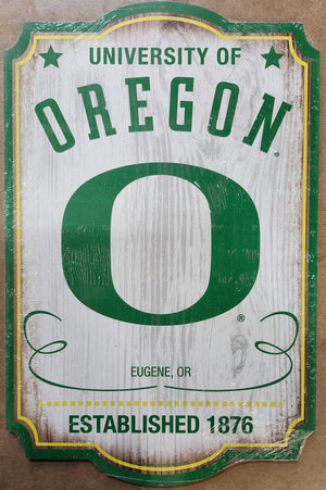 Oregon Ducks Sign 11x17 Wood Retro - WinCraft