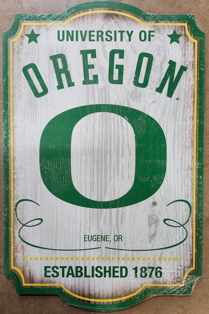 Oregon Ducks Sign 11x17 Wood Retro - WinCraft