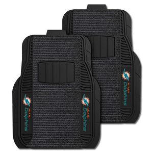 Fanmats - NFL - Miami Dolphins 2-pc Deluxe Car Mat Set 21''x27''