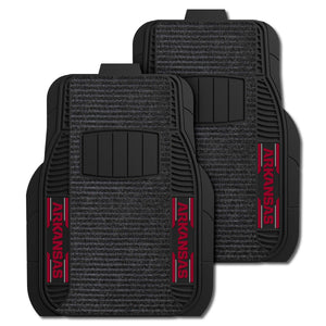 Fanmats - University of Arkansas 2-pc Deluxe Car Mat Set 21''x27''
