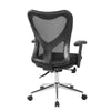 High Back Mesh Office Chair With Chrome Base. Color: Black - Techni Mobili