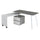 Rotating Multi-Positional Modern Desk . Color: Gray - Techni Mobil