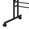 Rolling Writing Desk with Height Adjustable Desktop and Moveable Shelf, Black - Techni Mobili