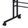 Rolling Writing Desk with Height Adjustable Desktop and Moveable Shelf, Black - Techni Mobili