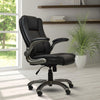 Ergonomic Faux Leather Office Chair – Ultra-Padded Executive Desk Chair,Black - Techni Mobili