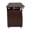 Complete Workstation Computer Desk with Storage. Color: Chocolate - Techni Mobili