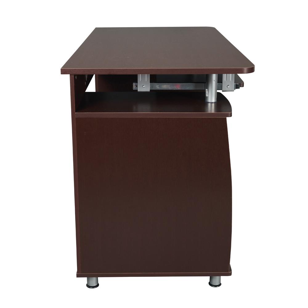 Complete Workstation Computer Desk with Storage. Color: Chocolate - Techni Mobili