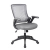 Mid-Back Mesh Task Office Chair with Flip Up Arms. Color: Gray - Techni Mobili