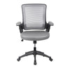 Mid-Back Mesh Task Office Chair with Flip Up Arms. Color: Gray - Techni Mobili