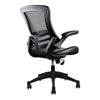 Stylish Mid-Back Mesh Office Chair With Adjustable Arms. Color: Black - Techni Mobili