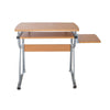 Compact Computer Desk With Side Shelf And Keyboard Panel. Color: Cherry - Techni Mobili