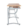 Compact Computer Desk With Side Shelf And Keyboard Panel. Color: Cherry - Techni Mobili