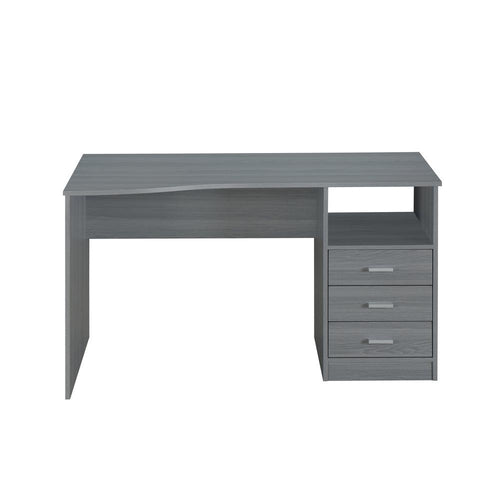 Classic Computer Desk with Multiple Drawers, Grey - Techni Mobili