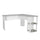 Techni Mobili Modern L-Shaped Desk with Side Shelves, Grey - RTA Products
