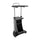 Rolling Adjustable Height Laptop Cart With Storage. Color: Graphite - Techni Mobili