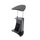 Rolling Adjustable Laptop Cart With Storage. Color: Black - Techni Mobili