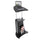 Rolling Adjustable Laptop Cart With Storage. Color: Black - Techni Mobili