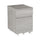 Rolling two Drawer Vertical Filing Cabinet with Lock and Storage, Grey - Techni Mobili