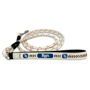 Tampa Bay Rays Pet Leash Frozen Rope Baseball Leather Size Large CO - Gamewear