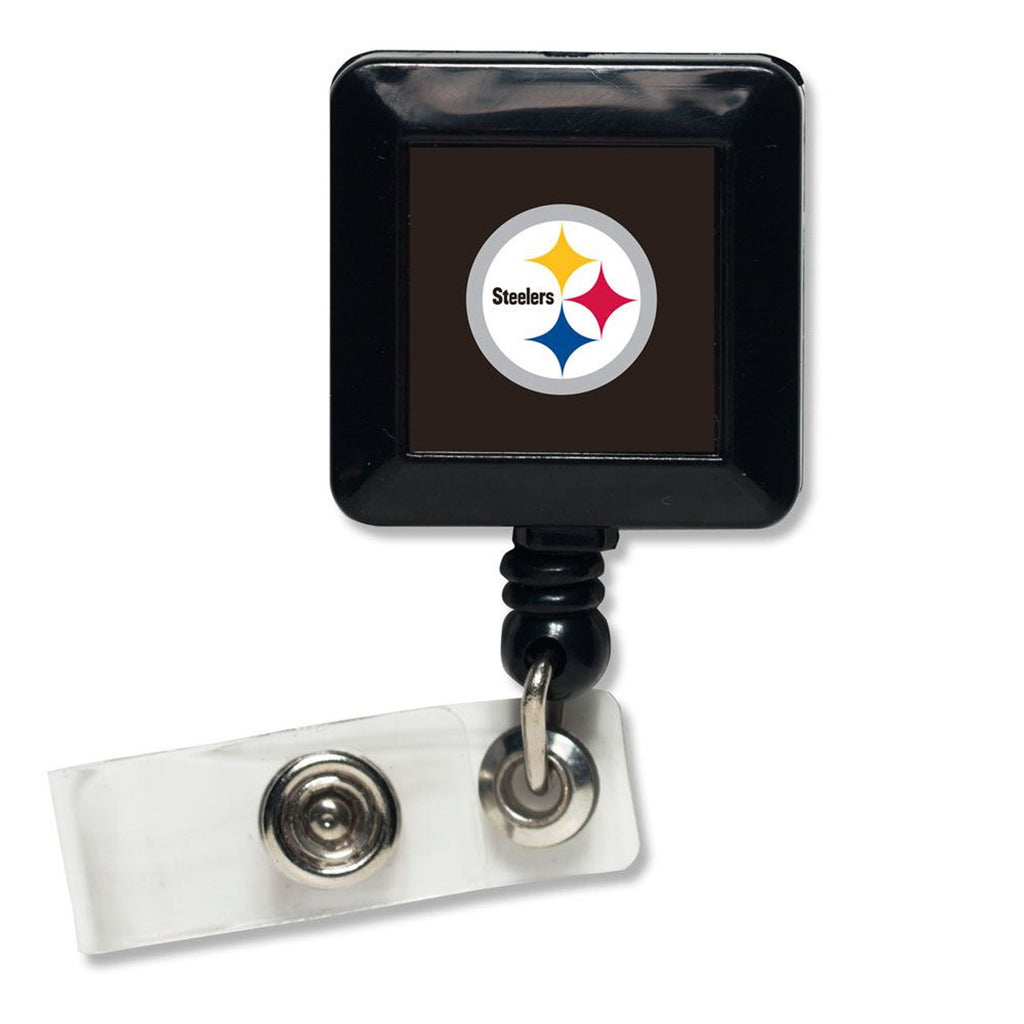 Pittsburgh Steelers Badge Holder Retractable Square - WinCraft