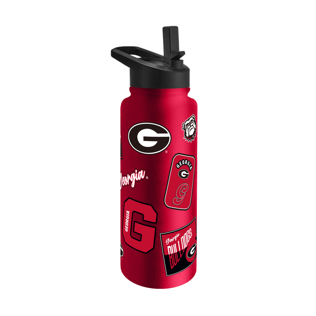 Georgia Bulldogs Quencher Bottle 34oz Stainless Steel Dreamweave - Logo Brands