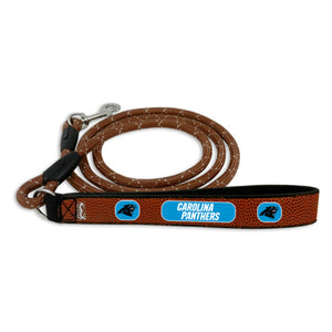 Carolina Panthers Pet Leash Leather Frozen Rope Football Size Medium CO - Gamewear