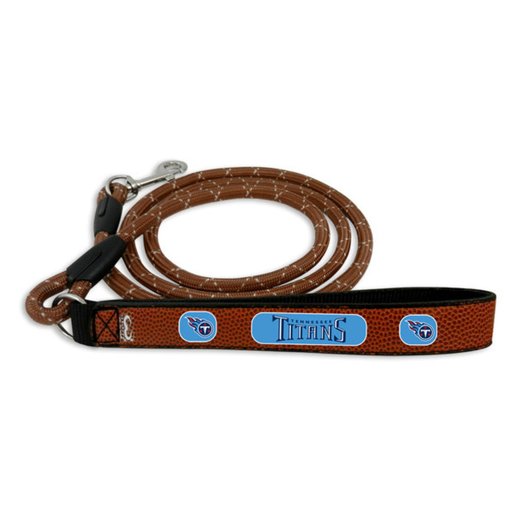 Tennessee Titans Pet Leash Leather Frozen Rope Football Size Large - GAMEWEAR