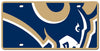 Los Angeles Rams License Plate Acrylic Mega Style - Stockdale Technologies