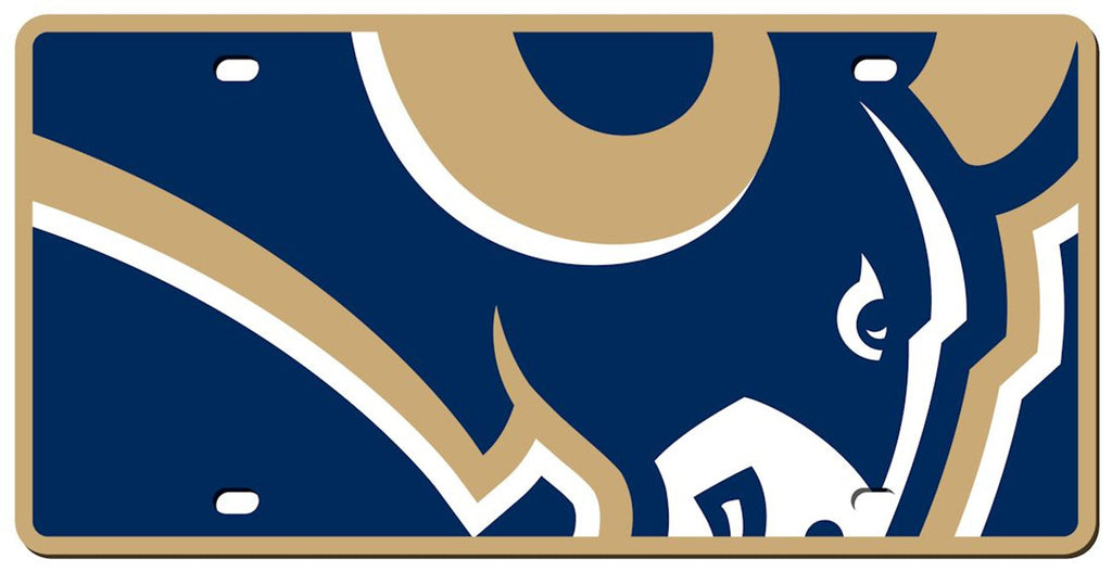 Los Angeles Rams License Plate Acrylic Mega Style - Stockdale Technologies