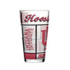 Indiana Hoosiers Pint Glass 16oz Quilted Stained Boxed - Logo Brands