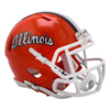Illinois Fighting Illini Helmet Riddell Replica Mini Speed Style Orange Script - Riddell