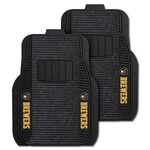 Fanmats - MLB - Milwaukee Brewers 2-pc Deluxe Car Mat Set 21''x27''