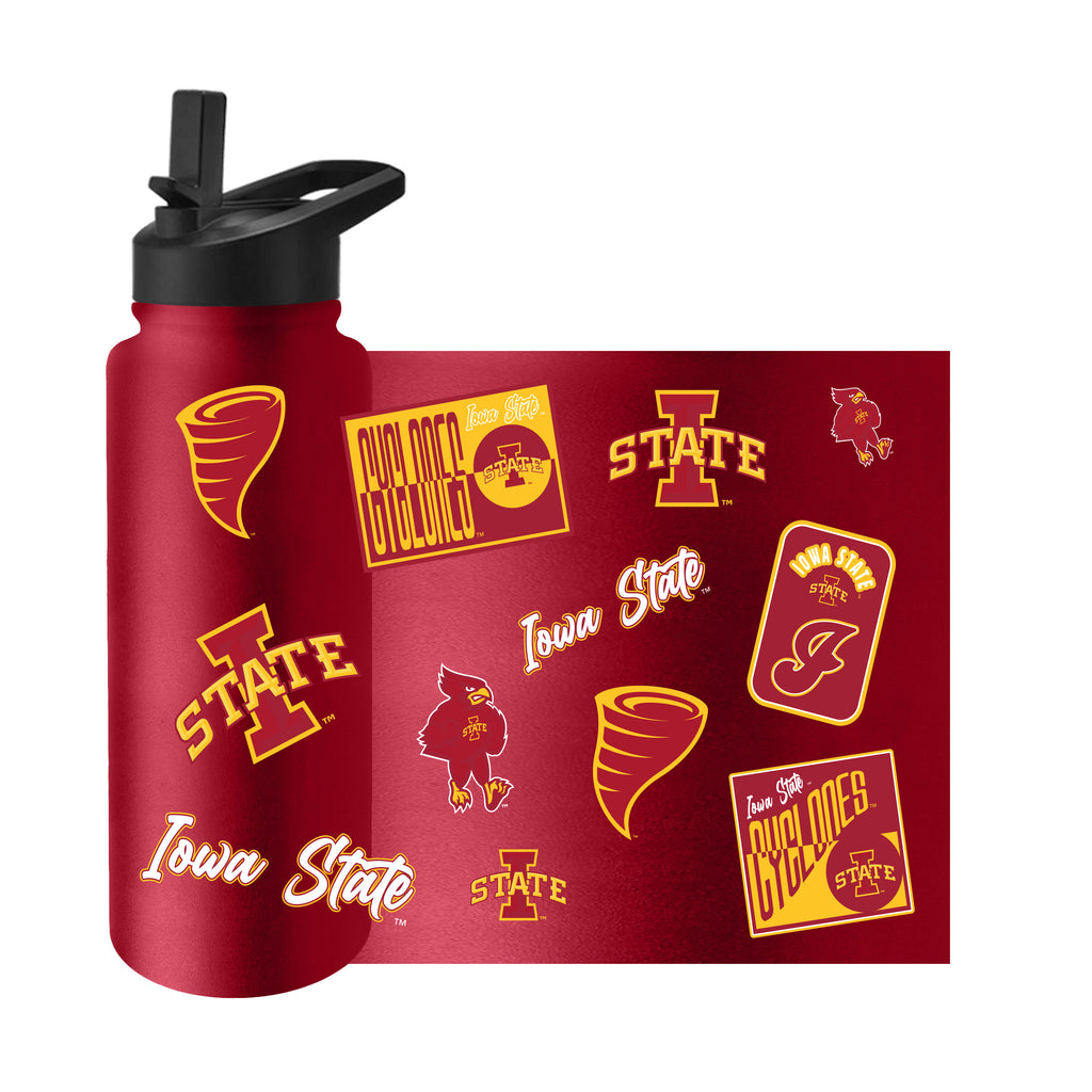 Iowa State Cyclones Quencher Bottle 34oz Stainless Steel Dreamweave - Logo Brands