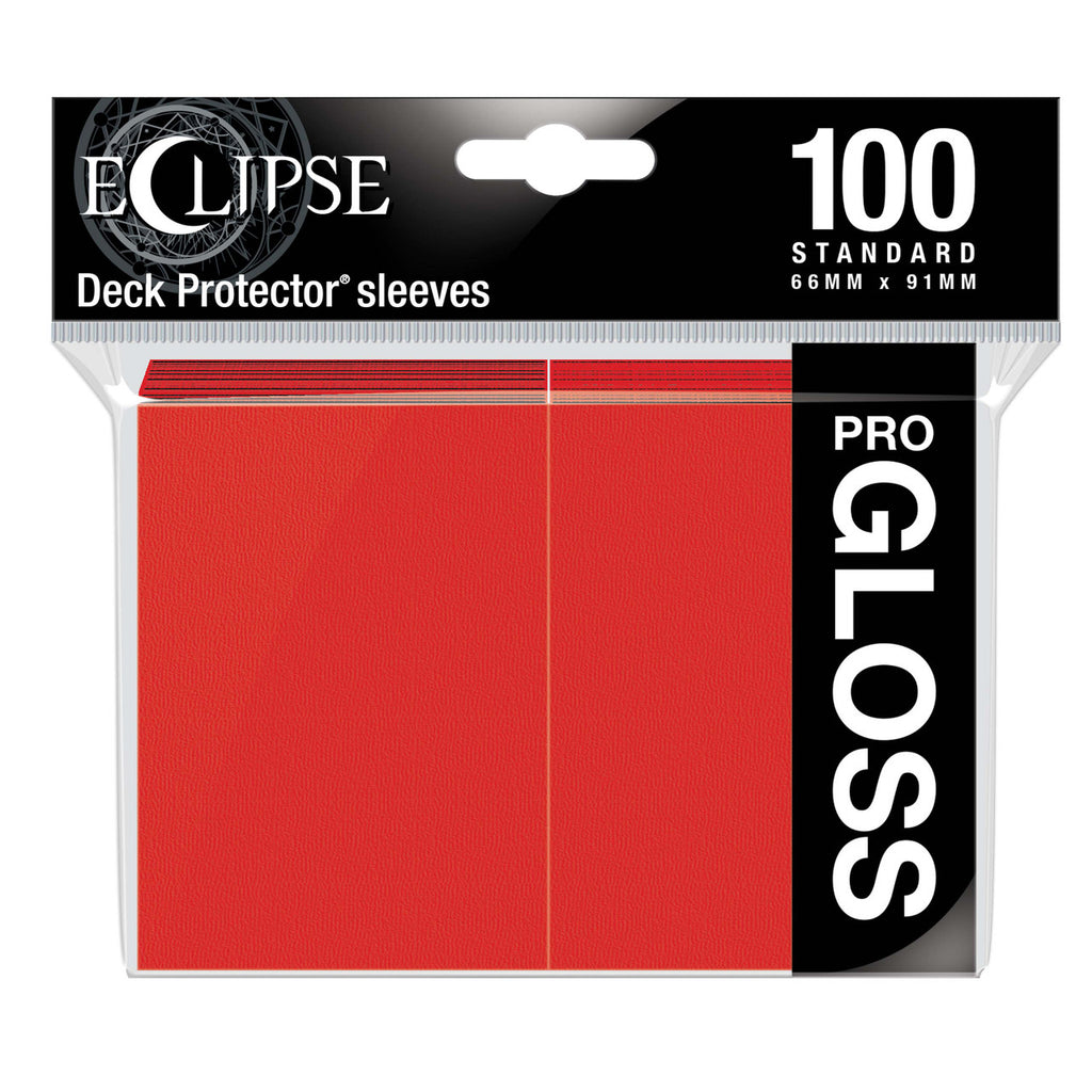 Eclipse Gloss Standard Sleeves 100 Pack Apple Red - Ultra Pro