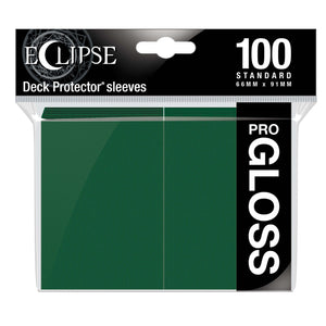 Eclipse Gloss Standard Sleeves 100 Pack Forest Green - Ultra Pro