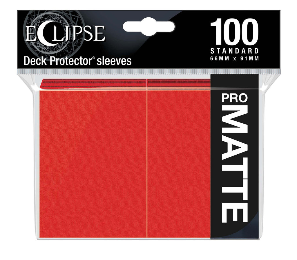Eclipse Matte Standard Sleeves 100 Pack Apple Red - Ultra Pro