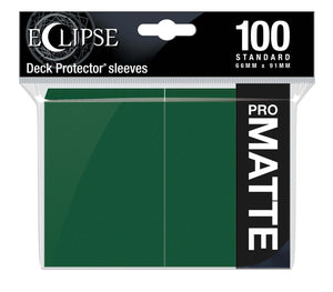 Eclipse Matte Standard Sleeves 100 Pack Forest Green - Ultra Pro