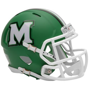 Marshall Thunder Herd Helmet Riddell Replica Mini Speed Style Flat Green - Riddell
